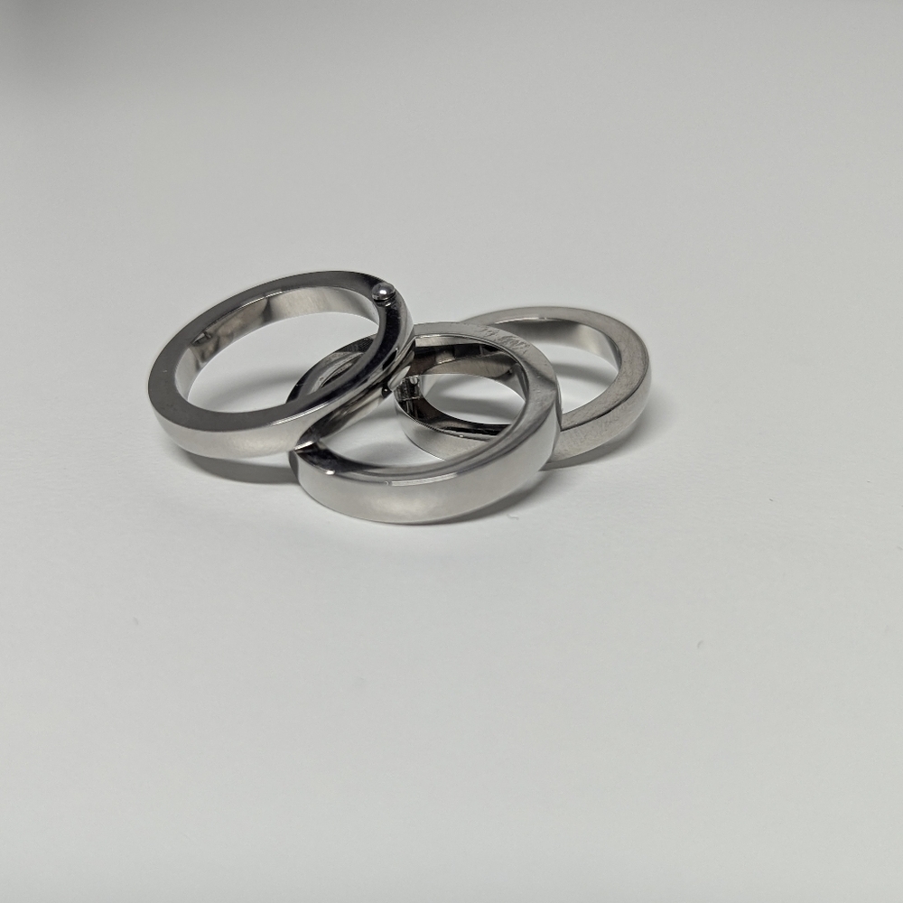 Stainless Steel 3 Ring Set